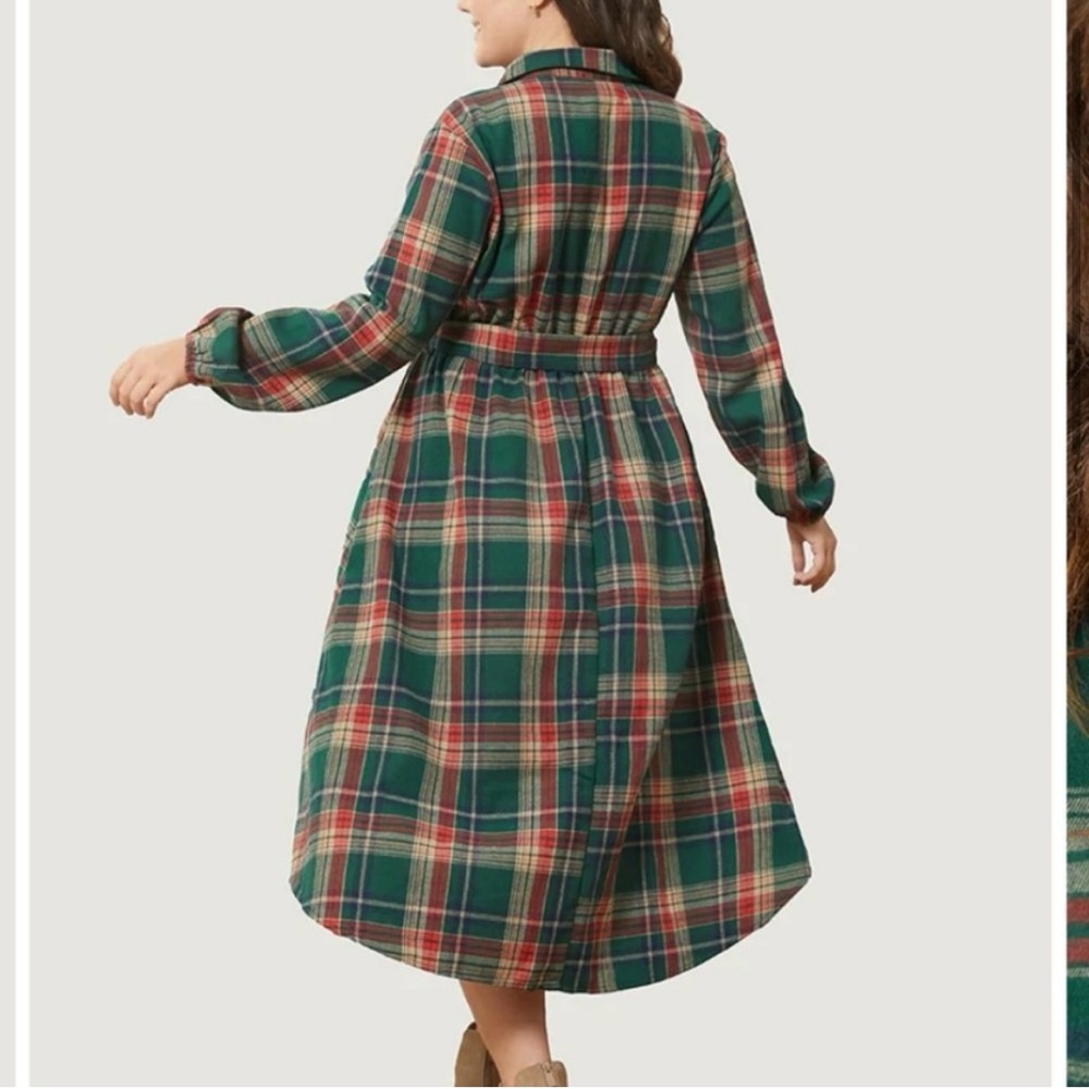 BloomChic Plaid Midi Dress, 14-16